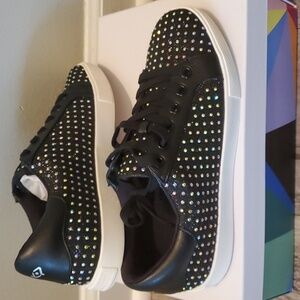 Prettiest Black Sneaker With Rhinestones! Sz.8.5!